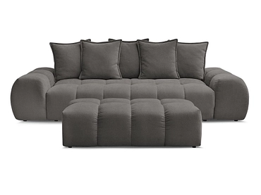 Canapé 3 places avec pouf BOBOCHIC EVEREST