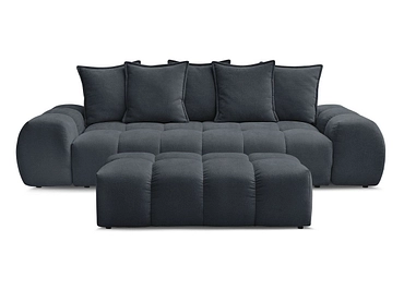 Canapé 3 places avec pouf BOBOCHIC EVEREST