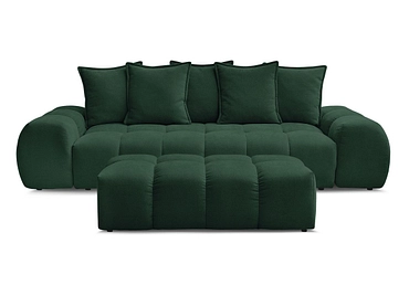 Canapé 3 places avec pouf BOBOCHIC EVEREST