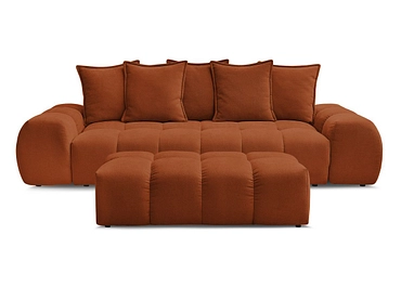 Canapé 3 places avec pouf BOBOCHIC EVEREST