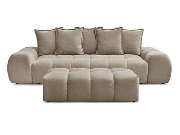 Canapé 3 places avec pouf BOBOCHIC EVEREST