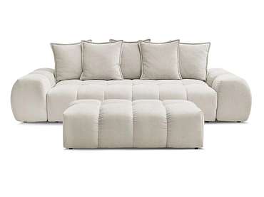 Canapé 3 places avec pouf BOBOCHIC EVEREST