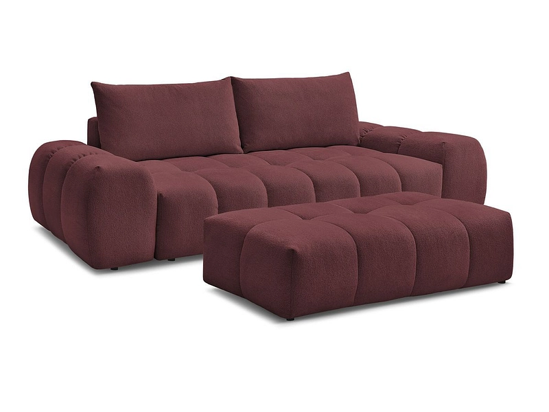 Canapé 3 places avec pouf BOBOCHIC EVEREST