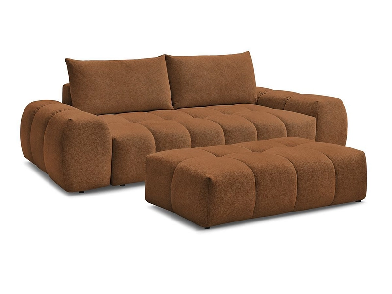 Canapé 3 places avec pouf BOBOCHIC EVEREST