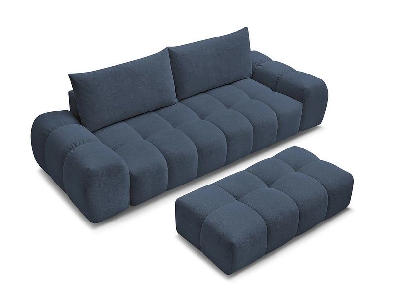 Canapé 3 places avec pouf BOBOCHIC EVEREST