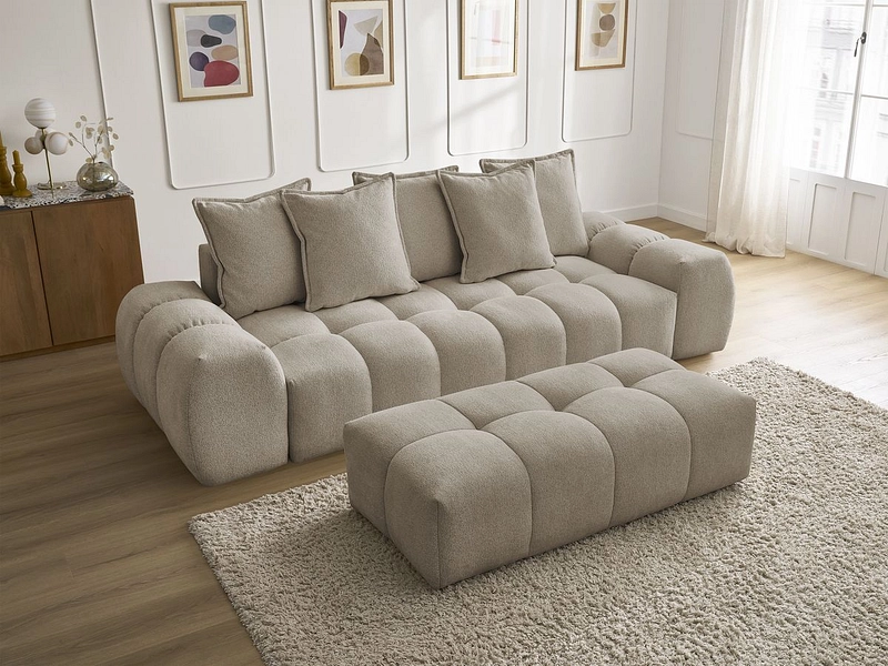 Divano 3 posti con pouf BOBOCHIC EVEREST