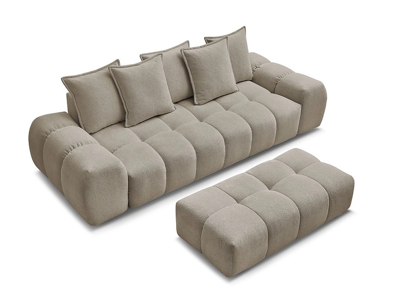 Divano 3 posti con pouf BOBOCHIC EVEREST