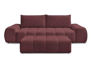 Canapé 3 places avec pouf BOBOCHIC EVEREST