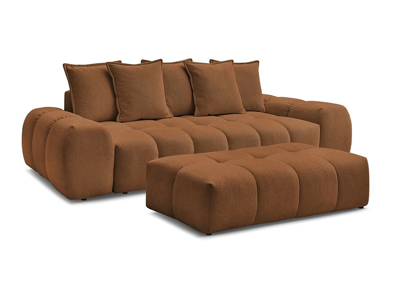 Canapé 3 places avec pouf BOBOCHIC EVEREST