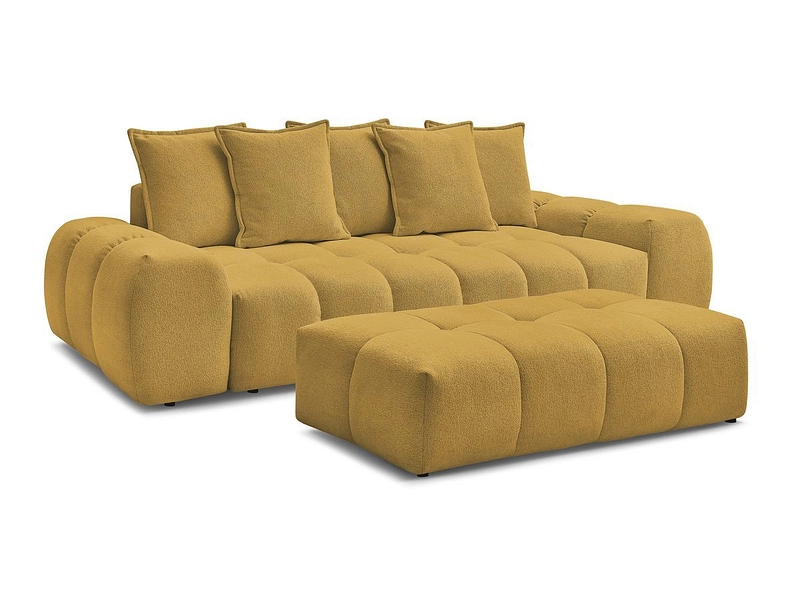 Canapé 3 places avec pouf BOBOCHIC EVEREST