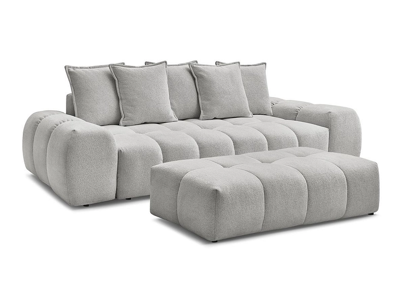Canapé 3 places avec pouf BOBOCHIC EVEREST