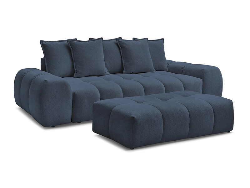 Canapé 3 places avec pouf BOBOCHIC EVEREST