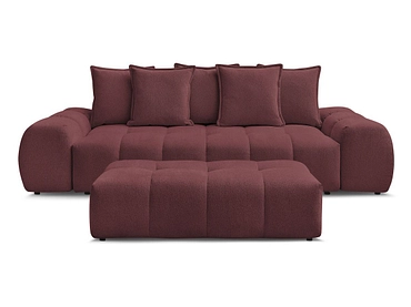 Canapé 3 places avec pouf BOBOCHIC EVEREST