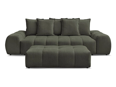 Canapé 3 places avec pouf BOBOCHIC EVEREST