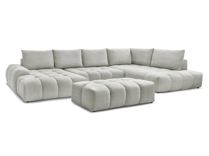 Canapé d'angle panoramique avec pouf BOBOCHIC EVEREST