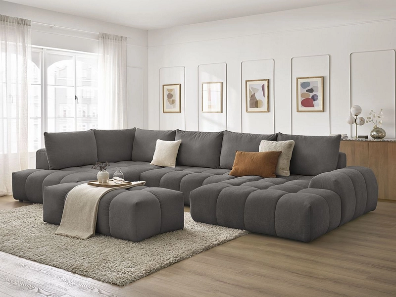 Panorama-Ecksofa mit Hocker BOBOCHIC EVEREST