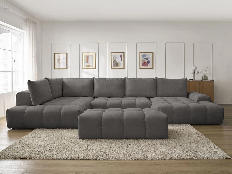 Panorama-Ecksofa mit Hocker BOBOCHIC EVEREST