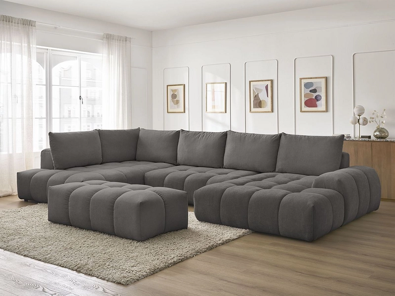 Panorama-Ecksofa mit Hocker BOBOCHIC EVEREST