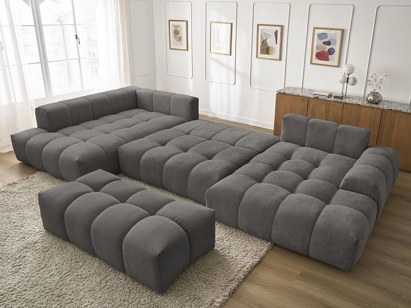 Panorama-Ecksofa mit Hocker BOBOCHIC EVEREST