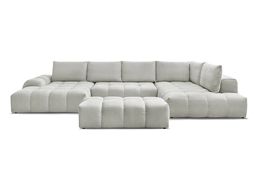 Canapé d'angle panoramique avec pouf BOBOCHIC EVEREST