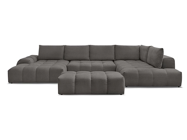 Canapé d'angle panoramique avec pouf BOBOCHIC EVEREST