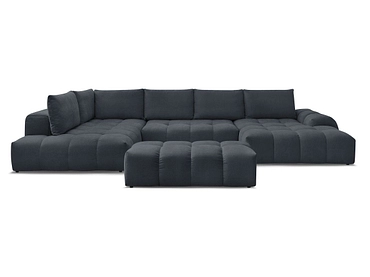 Canapé d'angle panoramique avec pouf BOBOCHIC EVEREST