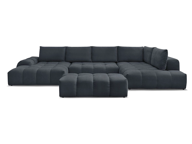 Canapé d'angle panoramique avec pouf BOBOCHIC EVEREST