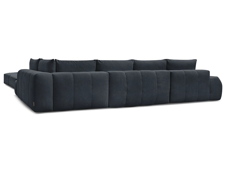 Canapé d'angle panoramique avec pouf BOBOCHIC EVEREST