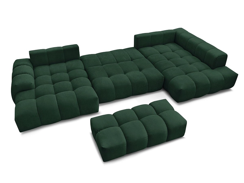 Canapé d'angle panoramique avec pouf BOBOCHIC EVEREST