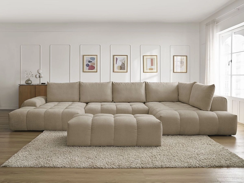Panorama-Ecksofa mit Hocker BOBOCHIC EVEREST