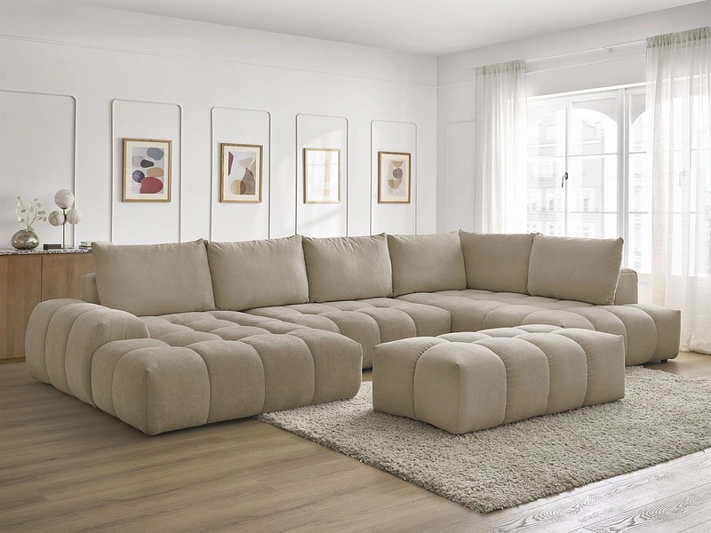 Panorama-Ecksofa mit Hocker BOBOCHIC EVEREST