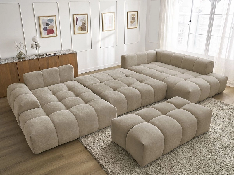 Panorama-Ecksofa mit Hocker BOBOCHIC EVEREST