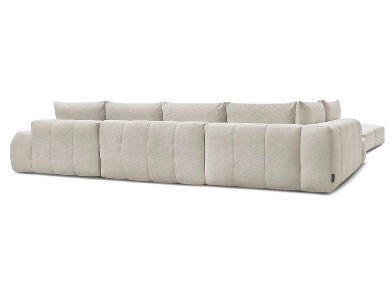 Canapé d'angle panoramique avec pouf BOBOCHIC EVEREST