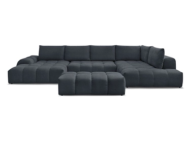 Canapé d'angle panoramique avec pouf BOBOCHIC EVEREST