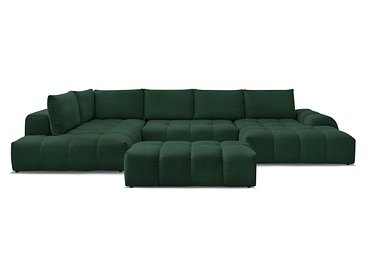 Canapé d'angle panoramique avec pouf BOBOCHIC EVEREST