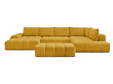 Canapé d'angle panoramique avec pouf BOBOCHIC EVEREST