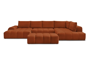 Canapé d'angle panoramique avec pouf BOBOCHIC EVEREST