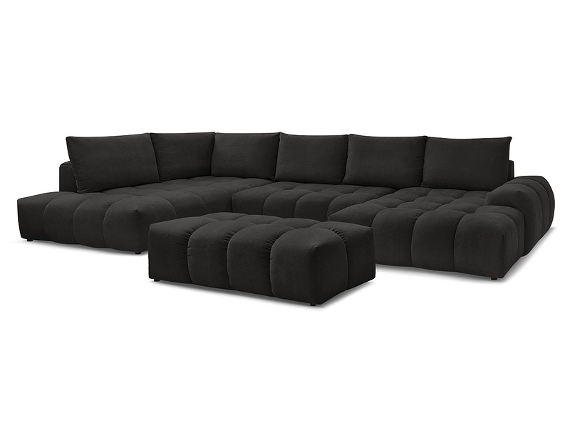 Canapé d'angle panoramique avec pouf BOBOCHIC EVEREST