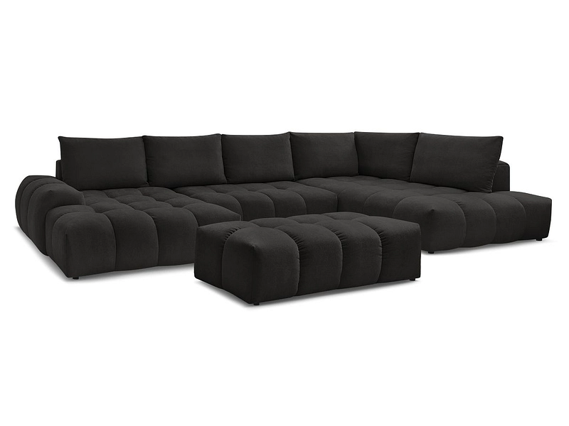 Canapé d'angle panoramique avec pouf BOBOCHIC EVEREST