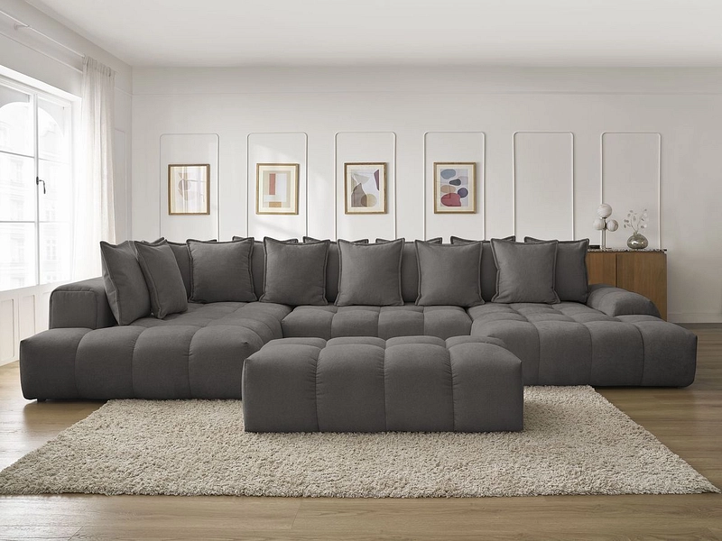 Panorama-Ecksofa mit Hocker BOBOCHIC EVEREST