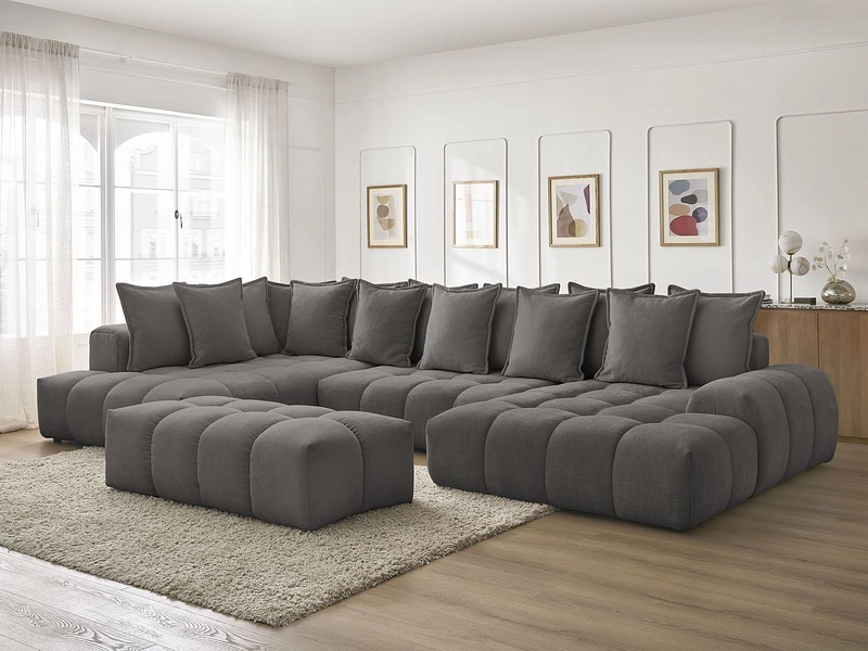 Panorama-Ecksofa mit Hocker BOBOCHIC EVEREST