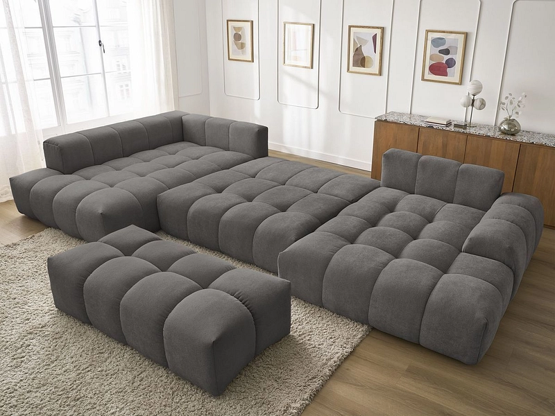 Panorama-Ecksofa mit Hocker BOBOCHIC EVEREST