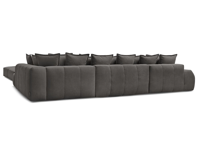 Divano ad angolo panoramico con pouf BOBOCHIC EVEREST