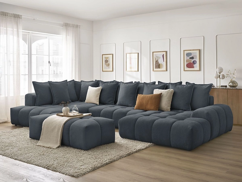 Panorama-Ecksofa mit Hocker BOBOCHIC EVEREST