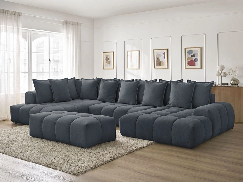 Panorama-Ecksofa mit Hocker BOBOCHIC EVEREST