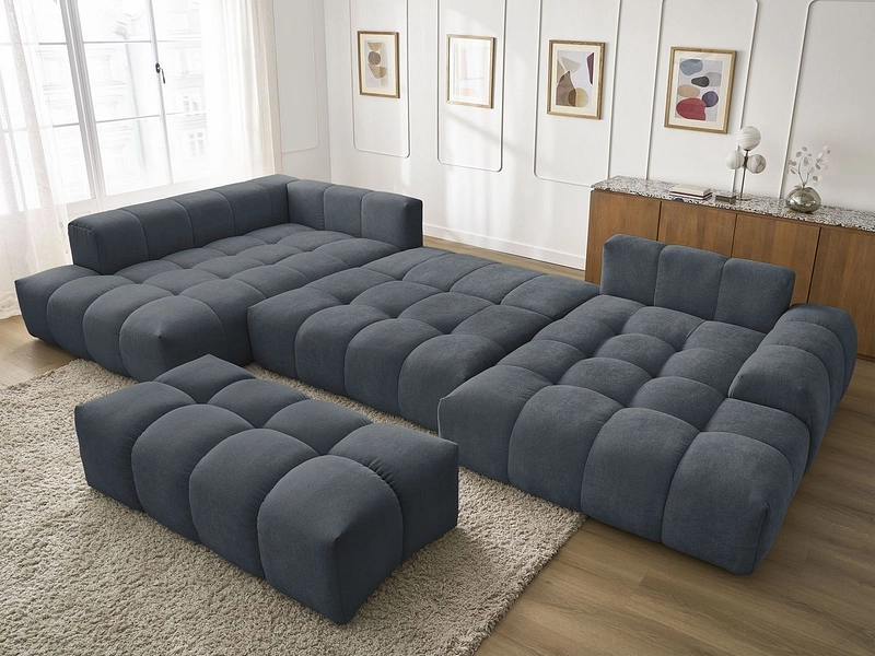 Panorama-Ecksofa mit Hocker BOBOCHIC EVEREST