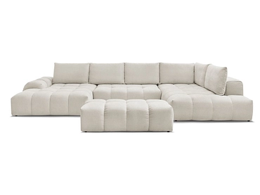 Canapé d'angle panoramique avec pouf BOBOCHIC EVEREST