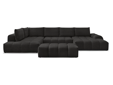 Canapé d'angle panoramique avec pouf BOBOCHIC EVEREST