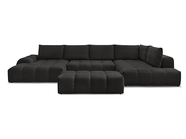 Canapé d'angle panoramique avec pouf BOBOCHIC EVEREST