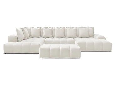 Divano ad angolo panoramico con pouf BOBOCHIC EVEREST